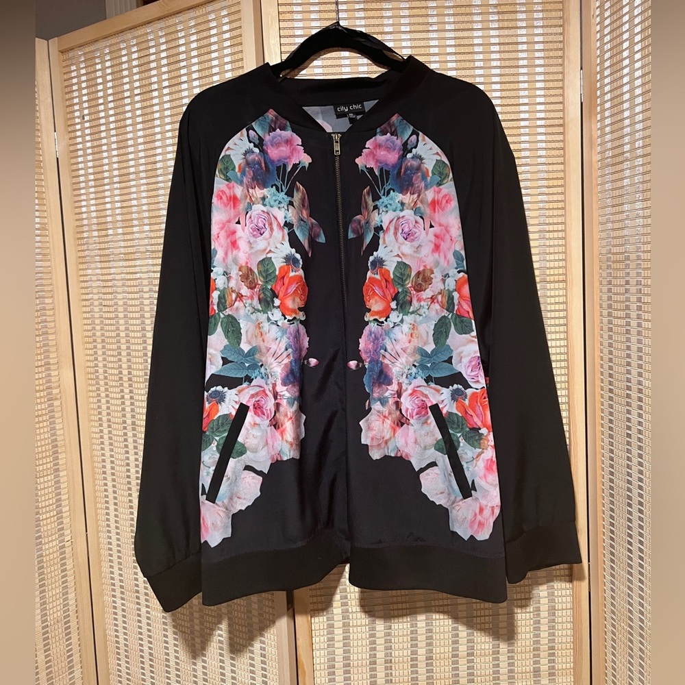 Floral Bomber Jacket
